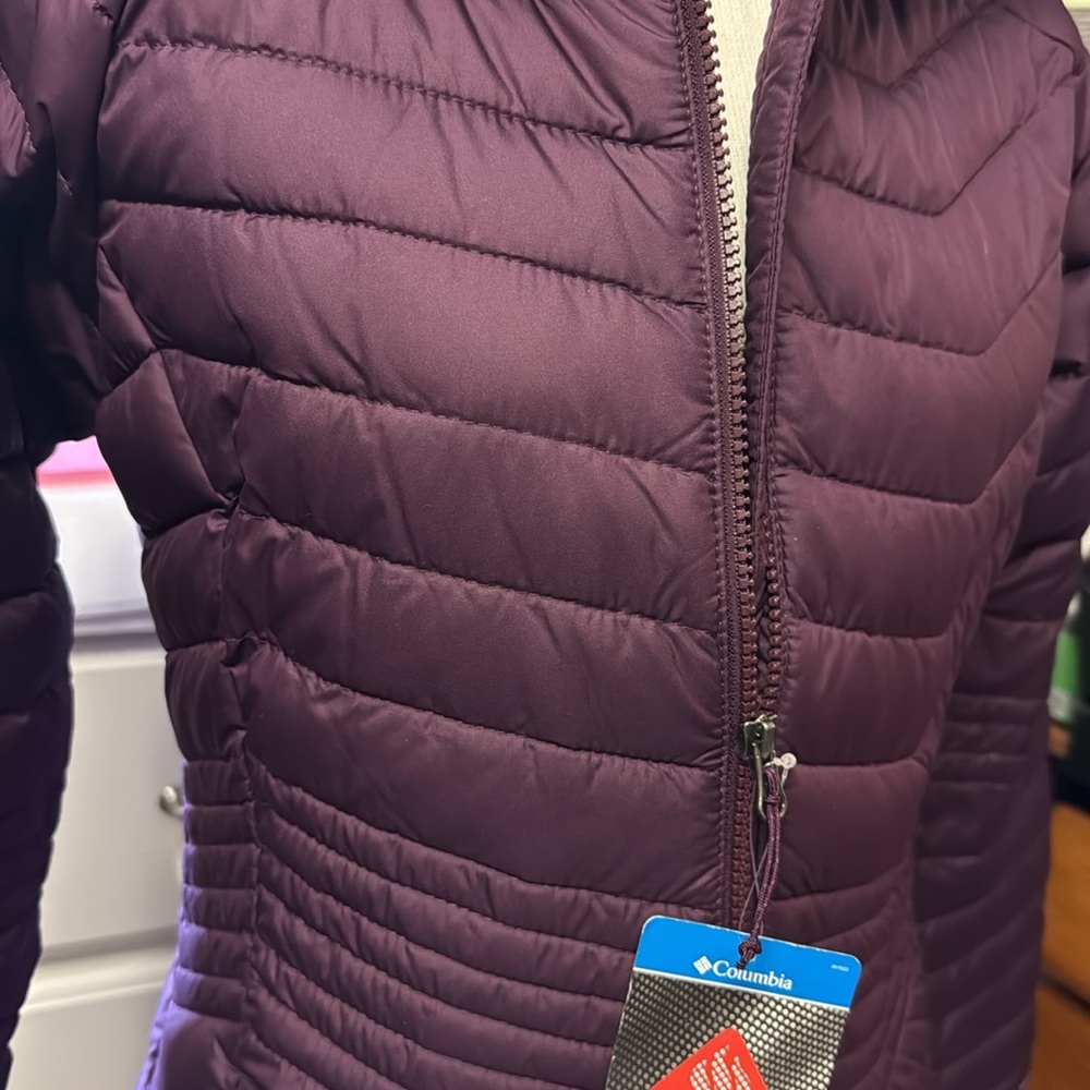 Columbia Women's Deep Purple Hooded Puffer Jacket With Omni-Heat Technology, New — image 5 of 8
